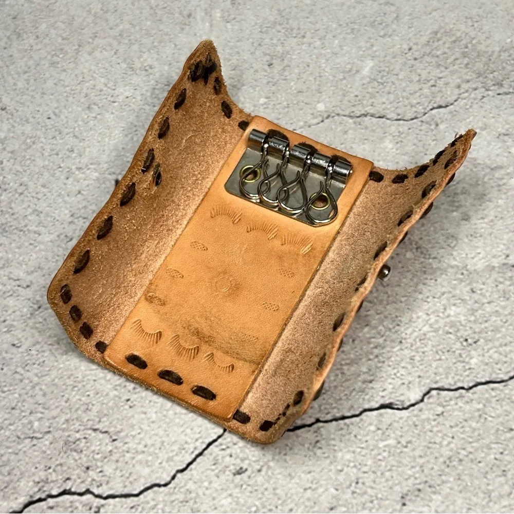 Tan Leather Key Holder